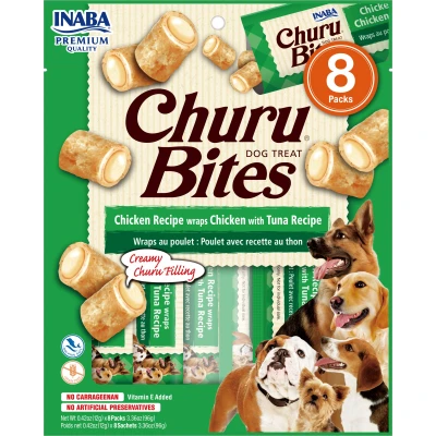 Abbildung von Inaba Churu bites Hundesnacks Huhn mit Thunfisch