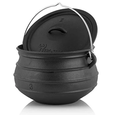 Abbildung von BBQ Toro Grilltopf Potjie #3, für 8 14 Personen, Liter, ohne Füße Kochtopf, Gusseisen