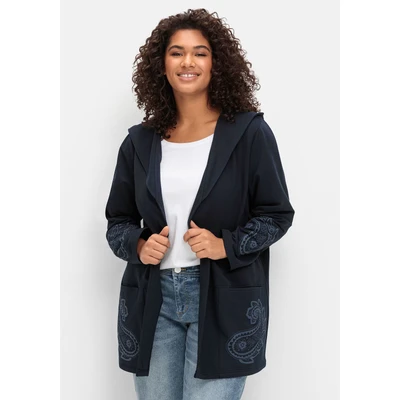 Abbildung von Sheego Strickjacke, Damen, Größe: 48/50, Dunkelblau