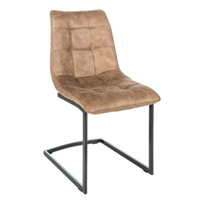Abbildung von riess ambiente Freischwinger MIAMI taupe braun / schwarz (1 St), Esszimmer · Microfaser Metall Industrial