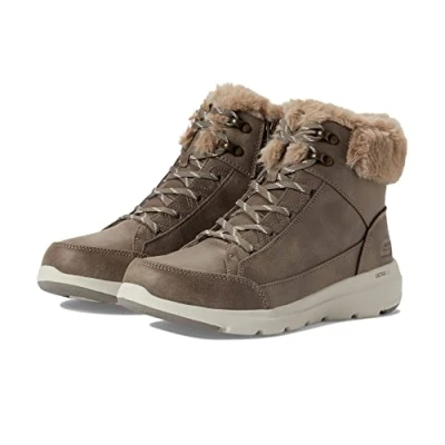 Abbildung von Skechers GLACIAL ULTRA COZYLY Winterboots Winterschuh, Snowboots, Schnürstiefel mit weichem Fellimitatbesatz
