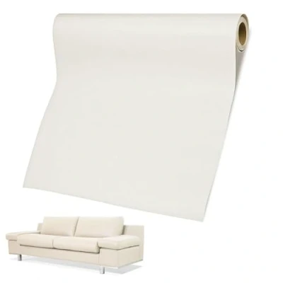 Abbildung von Leder Reparatur Set Patch Kit, 60 x 137cm Selbstklebend, Patch, Kunstleder Selbstklebende für Sofas, Autositze, Bürostuhl, Kopfteil (Beige)