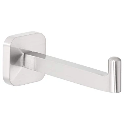 Abbildung von tesa Toiletten Ersatzrollenhalter ESTEETIC ohne Bohren 5,0 cm : 12,8 (Packung, 1 St., inkl. Klebelösung), selbstklebender WC Rollenhalter Edelstahl silber matt