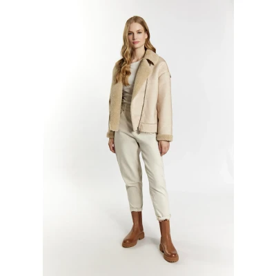 Abbildung von Übergangsjacke aus Kunstfell DREIMASTER XL / Cremebeige 100% Polyester