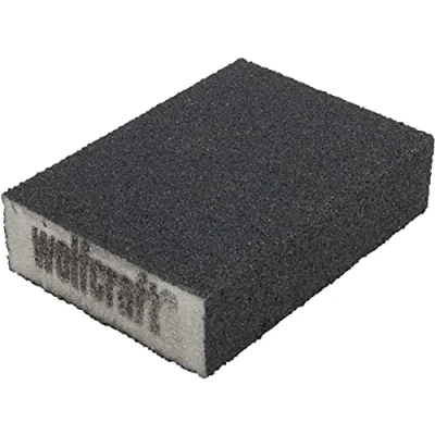 Abbildung von wolfcraft 2 Schleifblöcke Körnung 40 und 80 I 2894000 Zum universellen Einsatz in Haushalt, Werkstatt Hobby