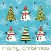 Abbildung von Unbekannt Servietten 20 St. 25x25cm Cocktail Merry Christmas Happy Trees