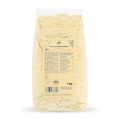 Abbildung von KoRo Bio Kichererbsenmehl 1 kg Zu 100% aus Kichererbsen Reich an Proteinen und Ballaststoffen Glutenfrei