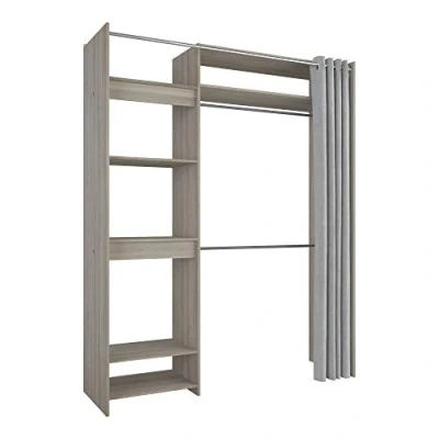 Abbildung von Demeyere Schrankausstattung mit Vorhang Odeon, Shannon eich, Melamin, Metall, L 112,2 cm x P 50,1 H 208,7