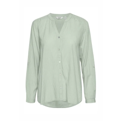 Abbildung von b.young Fabianne Stripe Bluse, Damen, Größe: 34, Frosty green mix