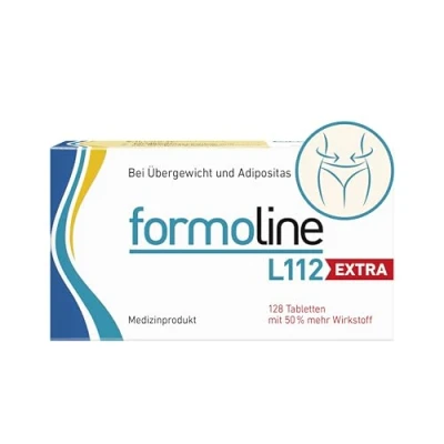 Abbildung von formoline L112 EXTRA: Medizinprodukt zum Gewichtsmanagement mit Wirk Ballaststoff L112, Klinisch belegt, auf natürlicher Basis, Entwickelt in Deutschland, 128 Tabletten