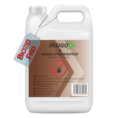 Abbildung von INSIGO Spinnenspray Hochwirksam für Spinnen im Innen &amp; Aussenbereich Auf Wasserbasis fleckenfrei 2 Liter