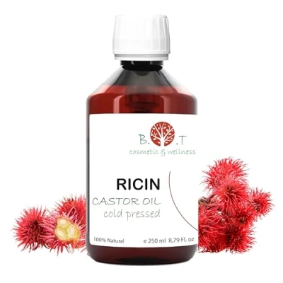 Abbildung von Rizinusöl Wimpern und Wimpernserum, Haarwachstum Beschleunigen, Haarausfall, Haarwachstum, Augenbrauen Serum, Bart, Nagel Castor Oil BIO Kaltgepresst 250 ml
