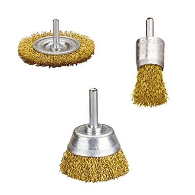 Abbildung von Wolfcraft 2739000 Messingbürsten Set, Rundschaft Ø 6 mm, 3 Stück