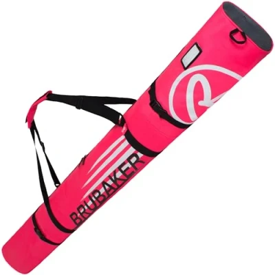 Abbildung von BRUBAKER Skitasche Carver Champion Ski Tasche Pink (Skibag für Skier und Skistöcke, 1 tlg., reißfest schnittfest), gepolsterter Skisack mit Zipperverschluss
