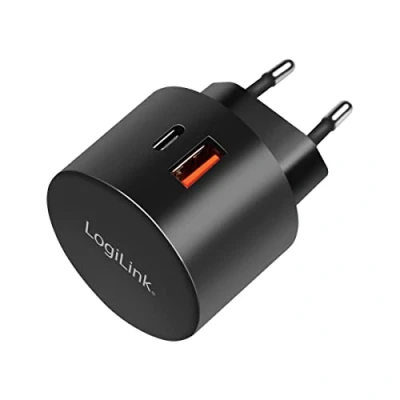 Abbildung von LogiLink PA0274 USB Steckdosenadapter, 1x C PD (Power Delivery) &amp; A QC 3.0 (Quick Charge), 20 W
