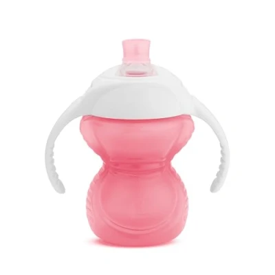 Abbildung von Munchkin Click Lock Trinklernbecher, mit kausicherem Trinkschnabel und Griffen, rosa, 237 ml