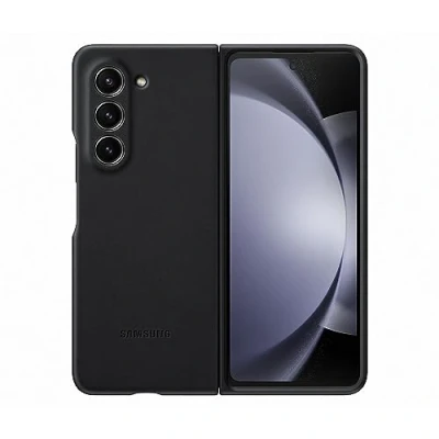Abbildung von Samsung Galaxy Z Fold 5 Hülle Kunstleder Hard Case/Backcover Handyhülle Dunkelgrau