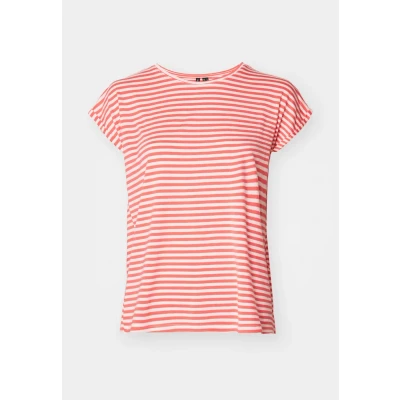 Abbildung von Vero Moda Vmava Stripe Tshirt print, Damen, Größe: XS, Dubarry/pristine