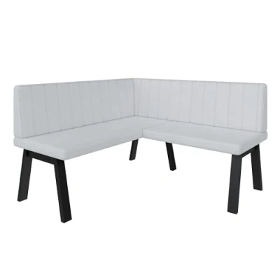 Abbildung von Eckbank Akiko Metal A Eckbankgruppe für Ihrem Esszimmer, Küche modern, Sitzecke, Essecke. Perfekt Küche, Büro und Rezeption. Solide Starke Verarbeitung. (130x130 Soft17)