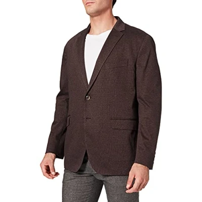 Abbildung von HACKETT LONDON Mens Knit Ptooth Jacket, 5CXNAVY/Brown, 34W/34L