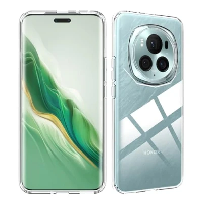 Abbildung von FDHYFGDY Schutzhülle für Honor Magic 6 Pro Hülle, transparente stoßfeste Silikon Schutzhülle, klare, dünne, weiche TPU Stoßstangenabdeckung Case