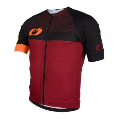 Abbildung von O&#039;Neal Mountainbike Trikot Aerial Jersey Split V.23 I Fahrradshirt Herren &amp; Damen MX DH FR MTB Superleichtes mit viel Bewegungsfreiheit Rot Orange Größe M