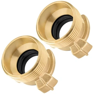 Abbildung von Poppstar 2x Messing Schnellkupplung 1 1/4 Zoll Außengewinde (G 1/4“ Gewinde auf Klauenkupplung System Geka)