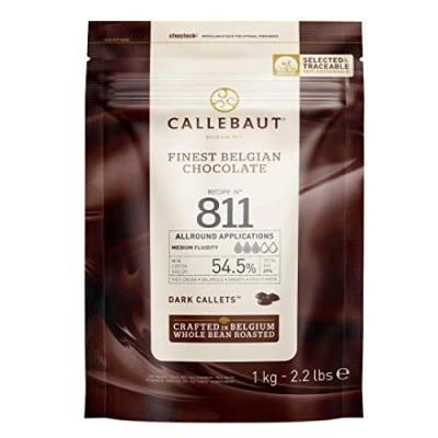 Abbildung von Callebaut Receipe No. 811 Kuvertüre Callets, Zartbitterschokolade, 54,5% Kakao, 1000 g