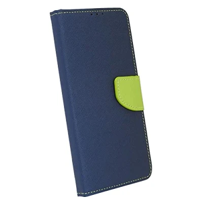 Abbildung von cofi1453® Buch Tasche Fancy kompatibel mit Samsung Galaxy A52 (A525F) Handy Hülle Etui Brieftasche Schutzhülle Standfunktion, Kartenfach Blau Grün