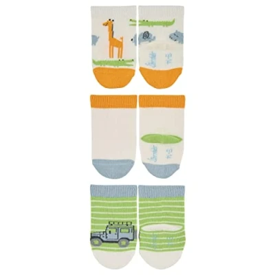 Abbildung von Sterntaler Baby Jungen Söckchen 3erPack Dschungel Socken, Ecru, 13/14