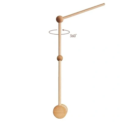 Abbildung von Mobile Halterung für Babybett, Holz Wickeltisch Aufhängung baby, Geburt Geschenk Neugeborene DIY Deko Artikel