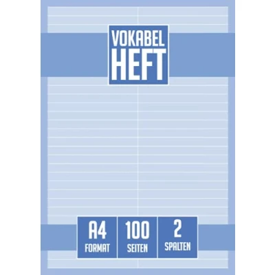 Abbildung von Vokabelheft A4: 2 Spalten Lineatur 53 zweispaltig XXL 100 Seiten DINA4 Groß