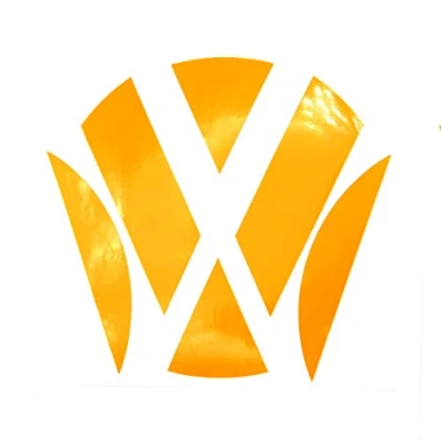 Abbildung von Finest Folia Emblem Ecken Inlays Folie Aufkleber passgenau (K006 Neon Orange)