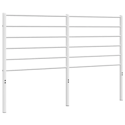 Abbildung von vidaXL Kopfteil, Bettkopfteil aus Stahl Metallkonstruktion, Betthaupt für Bett Metallbett Bettgestell, Bettzubehör Schlafzimmer, Metall Weiß 120cm