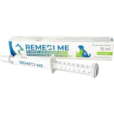 Abbildung von Remedi Me Probiotische und präbiotische Paste zur Beruhigung der Darmschleimhaut Festigung des Kots für Hunde Katzen (15 ml)