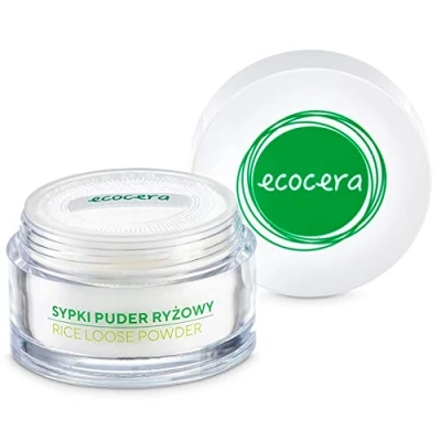 Abbildung von ECOCERA Reis Loser Puder, Perfekt für Fettige Haut und Mischhaut, Hypoallergen Zart Transparent Hell