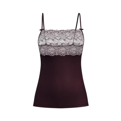 Abbildung von Calida Sensual Secrets Unterhemd/shirt, Damen, Größe: 40/42, Black cherry