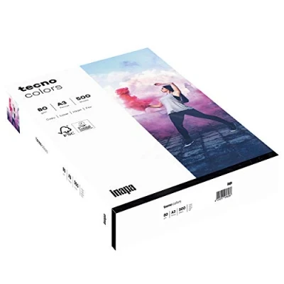 Abbildung von 5 x Inapa Multifunktionspapier tecno colors A3 160 g/qm weiß VE=250 Bl