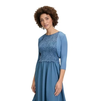 Abbildung von Vera Mont Bolero Figurbetont Strickjacke, Damen, Größe: 40, Hushed blue