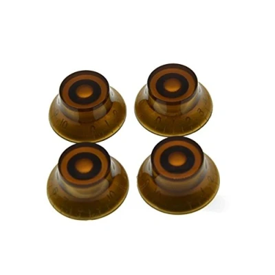 Abbildung von KAISH Les Paul Gitarrenknöpfe für Paul, bernsteinfarben, 4 Stück