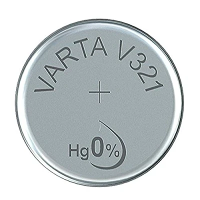 Abbildung von VARTA 14501321 Knopfzellen Batterie V321 mit 1,5 Volt, Kapazität 13 mAh, chemisches System Silberoxid, für elektronische Alltagsgeräte zur Sicherstellung einer optimalen Energieversorgung