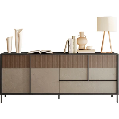 Abbildung von INOSIGN Sideboard &quot;Everest Breite 206 cm, Kommode mit 4 Türen u. 1 Schubkasten&quot;, Anrichte, Soft/Self Closing, Korpus 22 mm