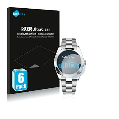 Abbildung von Savvies 6 Stück Schutzfolie für Rolex Datejust 41 Displayschutz Folie Ultra Transparent