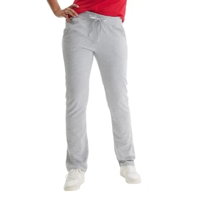 Abbildung von Hanes Damenhose aus French Terry mit Taschen, Leichter Stahl, Groß
