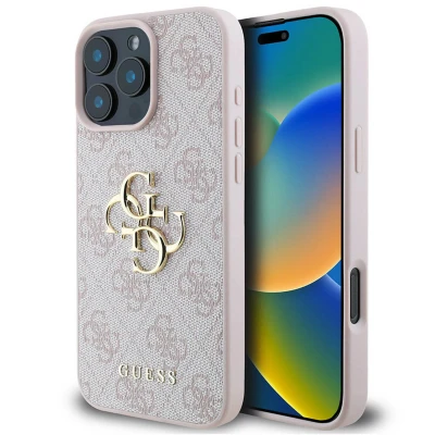Abbildung von Apple iPhone 16 Pro Max Hülle Kunststoff Guess Backcover/Hard Case Handyhülle Rosa