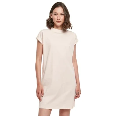 Abbildung von Build Your Brand Damen BY101 Ladies Turtle Extended Shoulder Dress Kleid, pink, M