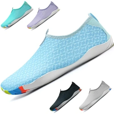 Abbildung von WateLves Badeschuhe Damen Herren Wasserschuhe Schwimmschuhe Strandschuhe Aquaschuhe Schnell Trocknend Surfschuhe Unisex Sommer(Hellblau 41)