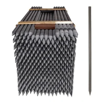 Abbildung von Runder Recyclingpfahl ø75 mm 180 cm, p/60, MS Schippers, Grau