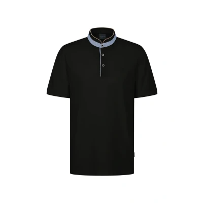 Abbildung von bugatti MIT Stehkragen Tshirt basic, Herren, Größe: XL, Schwarz