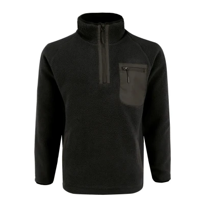 Abbildung von Indicode Jeans Trout Fleecepullover, Herren, Größe: Medium, Black